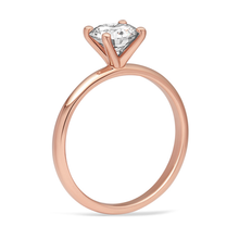 Load image into Gallery viewer, טבעת אירוסין סוליטר משובצת יהלום מעבדה עגול 1 קראט - זהב 14k