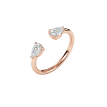 Load image into Gallery viewer, 0.5CT Open Double Sided Pear Shape Diamond Ring