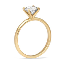 Load image into Gallery viewer, טבעת אירוסין סוליטר משובצת יהלום מעבדה עגול 1 קראט - זהב 14k
