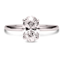 Load image into Gallery viewer, טבעת אירוסין סוליטר משובצת יהלום מעבדה אובאל 2 קראט - זהב 14k