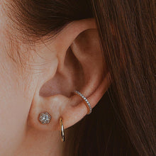 Load image into Gallery viewer, עגילי קאף יהלומי מעבדה - זהב 14k