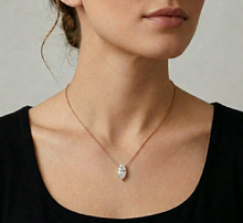 Load image into Gallery viewer, 1 CT Marquise Lab Grown Diamond Solitaire Floating Necklace