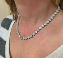 Load image into Gallery viewer, 7mm S925 Moissanite Cluster Tennis Chain
