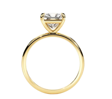 Load image into Gallery viewer, טבעת אירוסין יהלום מעבדה בצורת אמרלד 1.5 קראט - זהב 14K