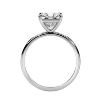 Load image into Gallery viewer, טבעת אירוסין יהלום מעבדה בצורת אמרלד 1.5 קראט - זהב 14K