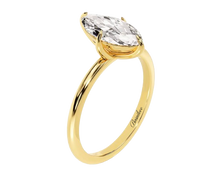 Load image into Gallery viewer, טבעת אירוסין יהלום מעבדה בצורת מרקיזה 1.5 קראט - זהב 14K