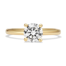 Load image into Gallery viewer, טבעת אירוסין סוליטר משובצת יהלום מעבדה עגול 1 קראט - זהב 14k
