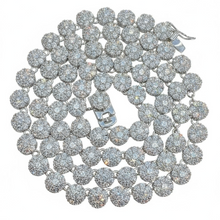 Load image into Gallery viewer, שרשרת טניס 7mm Cluster S925 Moissanite