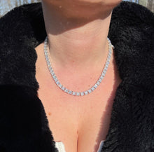 Load image into Gallery viewer, שרשרת טניס Moissanite מרובעת S925 בגודל 5 מ"מ