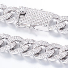 Load image into Gallery viewer, שרשרת קובנית S925 מויסניט 18 מ"מ