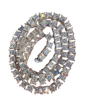 Load image into Gallery viewer, שרשרת טניס Moissanite מרובעת S925 בגודל 5 מ"מ