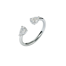 Load image into Gallery viewer, 0.5CT Open Double Sided Pear Shape Diamond Ring
