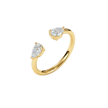 Load image into Gallery viewer, 0.5CT Open Double Sided Pear Shape Diamond Ring
