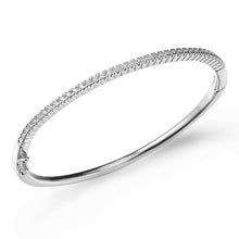 Load image into Gallery viewer, 2mm Hard Bangle S925 Moissanite Bracelet
