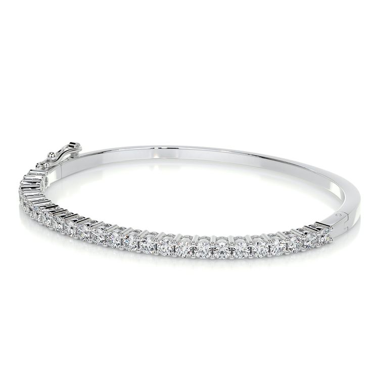 3CT Round Lab Grown Diamond Bangle Bracelet