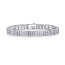 Load image into Gallery viewer, 3 Row S925 Moissanite Tennis Bracelet
