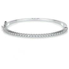 Load image into Gallery viewer, 3mm Hard Bangle S925 Moissanite Bracelet
