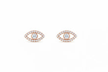 Load image into Gallery viewer, Evil Eye Lab Grown Diamond Earrings
