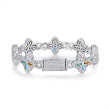 Load image into Gallery viewer, Four Leaf Clover S925 Moissanite Bracelet
