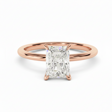 Load image into Gallery viewer, 1.5 CT Radiant Lab Grown Diamond Solitaire Engagement Ring 14K
