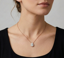 Load image into Gallery viewer, 1 CT Pear Lab Grown Diamond Solitaire Floating Necklace
