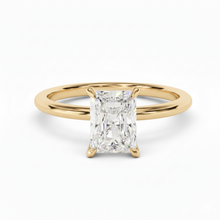 Load image into Gallery viewer, 1.5 CT Radiant Lab Grown Diamond Solitaire Engagement Ring 14K
