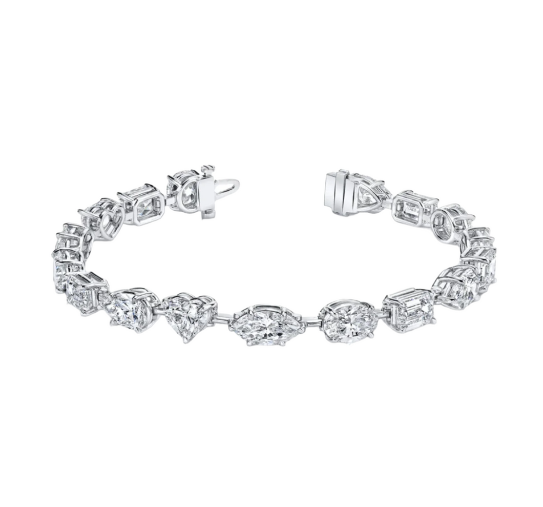 9ct Multi-Shape Lab Grown Diamond Tennis Bracelet