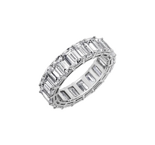 Load image into Gallery viewer, 10CT Emerald Cut Eternity Lab Grown Diamond Band Ring
