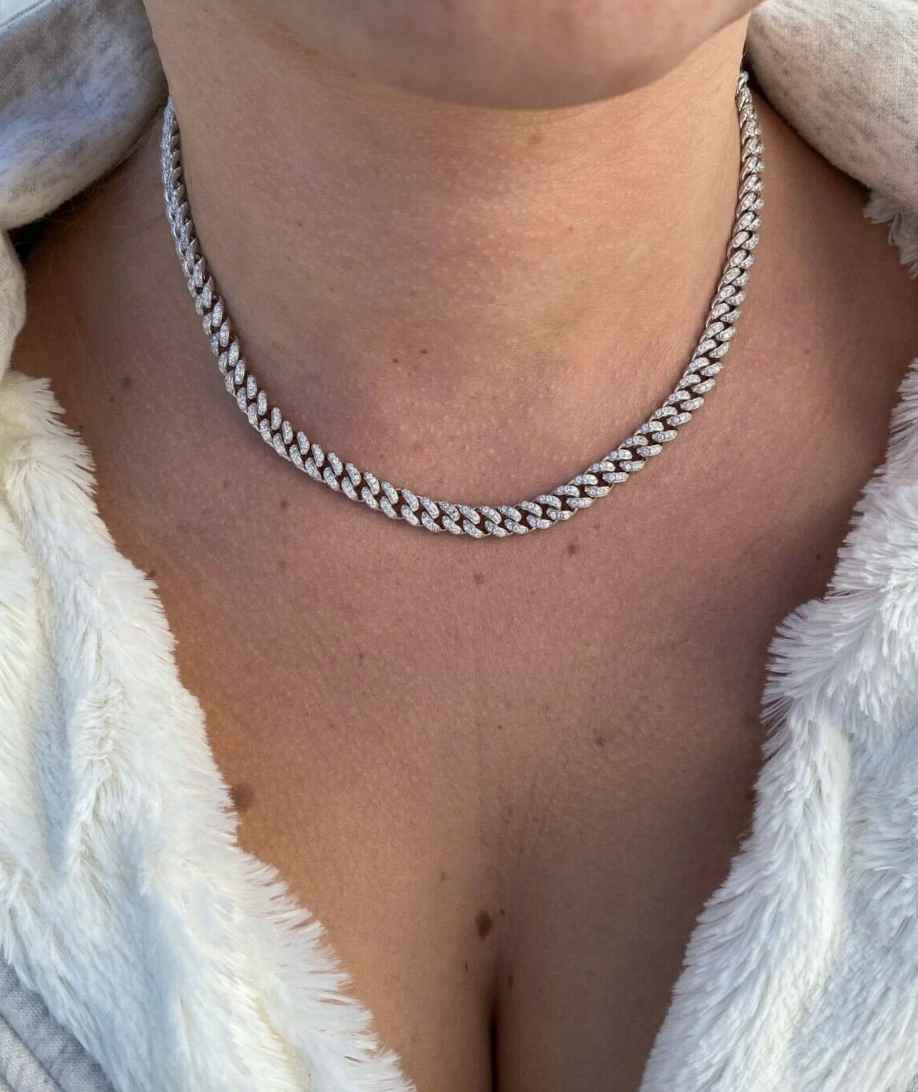 6mm S925 Moissanite Miami Cuban Chain