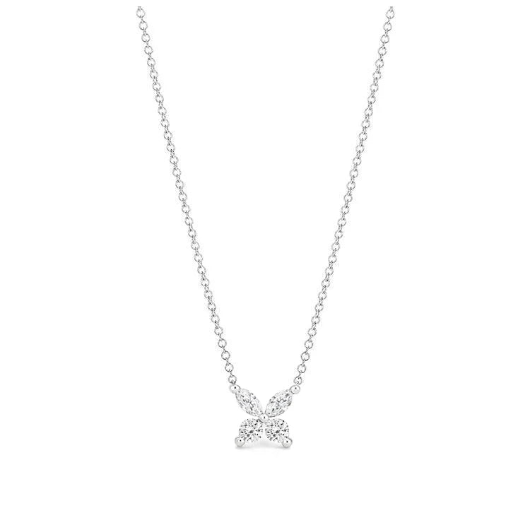 Butterfly Lab Grown Diamond Solitaire Floating Necklace