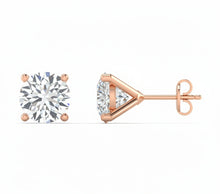 Load image into Gallery viewer, Round Lab Grown Diamond Solitaire Earrings 14K
