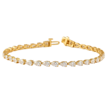 Load image into Gallery viewer, 4ct Pear Cut Lab Grown Diamond Tennis Bracelet
