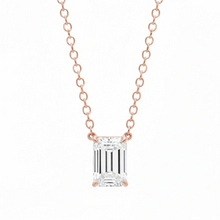 Load image into Gallery viewer, 1 CT Emerald Lab Grown Diamond Solitaire Floating Necklace
