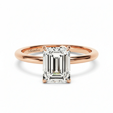 Load image into Gallery viewer, 1.5 CT Emerald Lab Grown Diamond Solitaire Engagement Ring 14K
