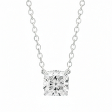 Load image into Gallery viewer, 1 CT Cushion Lab Grown Diamond Solitaire Floating Necklace
