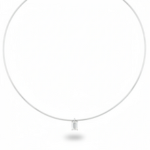 Load image into Gallery viewer, 1 CT Emerald Lab Grown Diamond Solitaire Floating Collier Hard Necklace
