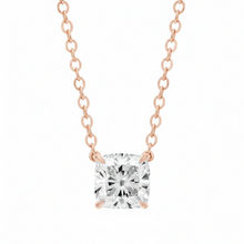 Load image into Gallery viewer, 1 CT Cushion Lab Grown Diamond Solitaire Floating Necklace
