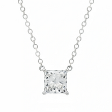 Load image into Gallery viewer, 1 CT Princess Lab Grown Diamond Solitaire Floating Necklace
