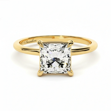Load image into Gallery viewer, 1.5 CT Princess Lab Grown Diamond Solitaire Engagement Ring 14K
