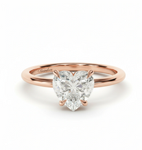 Load image into Gallery viewer, 1.5 CT Heart Lab Grown Diamond Solitaire Engagement Ring 14K
