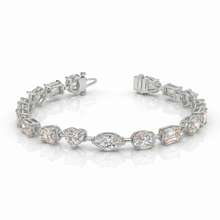 Load image into Gallery viewer, 9ct Multi-Shape Lab Grown Diamond Tennis Bracelet
