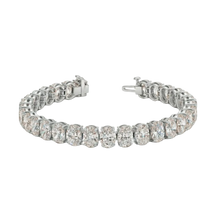 Load image into Gallery viewer, 11ct Oval Cut Lab Grown Diamond Tennis Bracelet
