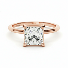 Load image into Gallery viewer, 1.5 CT Princess Lab Grown Diamond Solitaire Engagement Ring 14K
