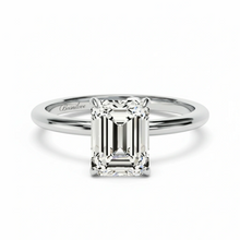 Load image into Gallery viewer, 1.5 CT Emerald Lab Grown Diamond Solitaire Engagement Ring 14K

