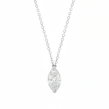 Load image into Gallery viewer, 1 CT Marquise Lab Grown Diamond Solitaire Floating Necklace

