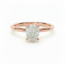 Load image into Gallery viewer, 1.5 CT Pear Lab Grown Diamond Solitaire Engagement Ring 14K
