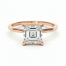 Load image into Gallery viewer, 1.5 CT Asscher Lab Grown Diamond Solitaire Engagement Ring 14K
