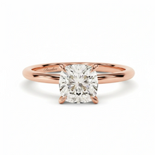Load image into Gallery viewer, 1.5 CT Cushion Lab Grown Diamond Solitaire Engagement Ring 14K
