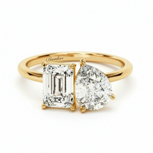 Load image into Gallery viewer, 2.5 CT Toi et Moi Lab Grown Diamond Solitaire Engagement Ring 14K
