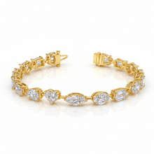 Load image into Gallery viewer, 9ct Multi-Shape Lab Grown Diamond Tennis Bracelet
